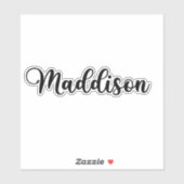 Sticker Nom de Maddison - Calligraphie manuscrite (Feuille)