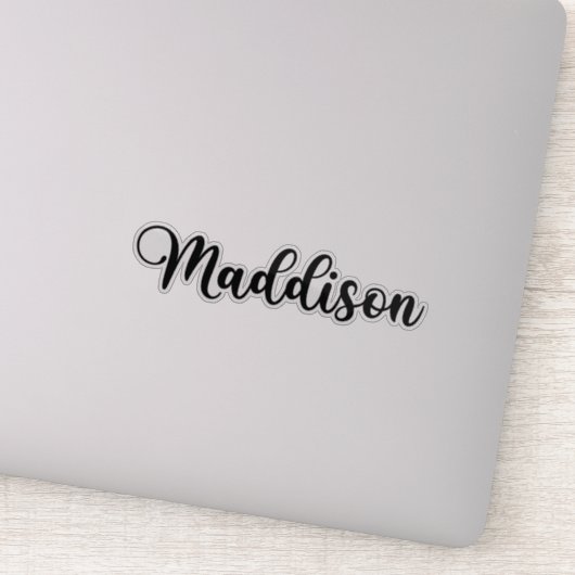 Sticker Nom de Maddison - Calligraphie manuscrite (Détail)