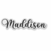 Sticker Nom de Maddison - Calligraphie manuscrite (Devant)