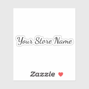 Sticker Nom de magasin personnalisé dans la calligraphie