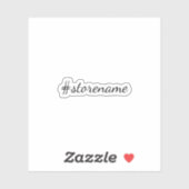 Sticker # Nom de magasin personnalisé en cours (Feuille)