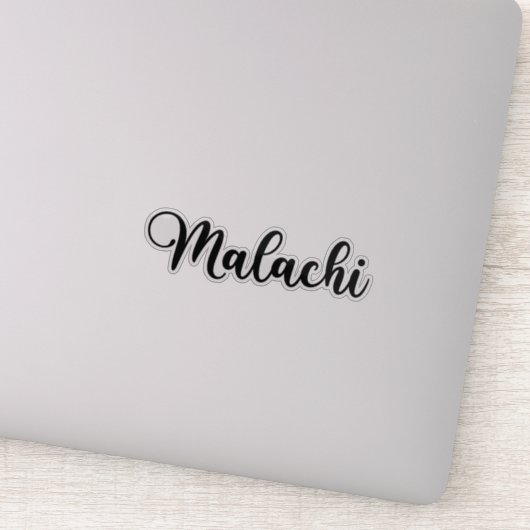 Sticker Nom de Malachi - Calligraphie manuscrite (Détail)
