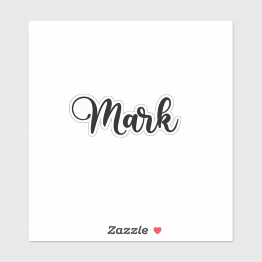 Sticker Nom de marque - Calligraphie manuscrite (Feuille)