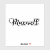 Sticker Nom de Maxwell - Calligraphie manuscrite (Feuille)