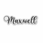 Sticker Nom de Maxwell - Calligraphie manuscrite (Devant)