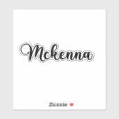 Sticker Nom de Mckenna - Calligraphie manuscrite (Feuille)