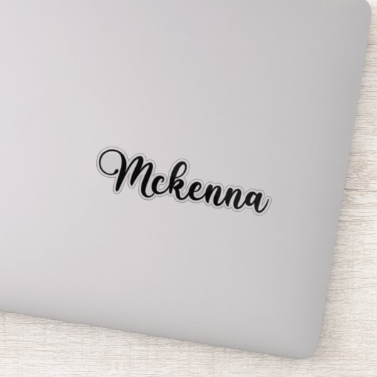 Sticker Nom de Mckenna - Calligraphie manuscrite (Détail)