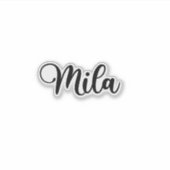 Sticker Nom de Mila - Calligraphie manuscrite (Devant)