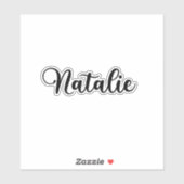 Sticker Nom de Natalie - Calligraphie manuscrite (Feuille)