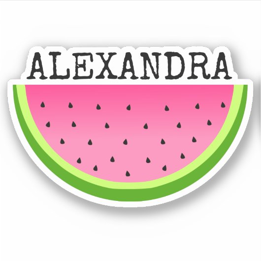 Sticker Nom de pastèque rose (Devant)