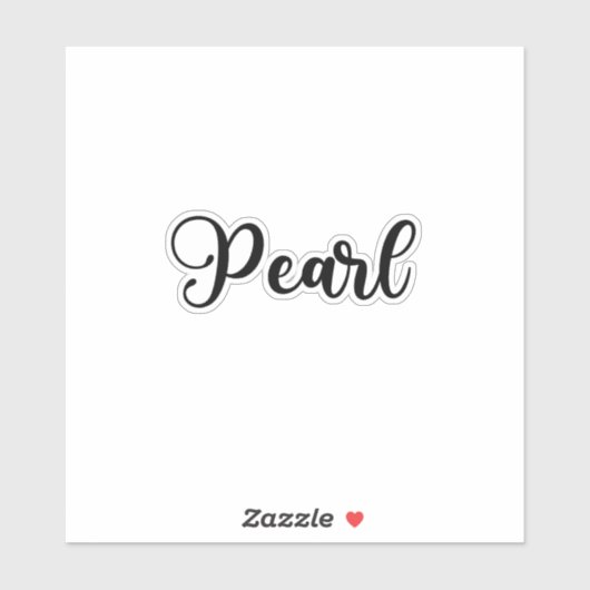 Sticker Nom de perle - Calligraphie manuscrite (Feuille)