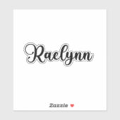 Sticker Nom de Raelynn - Calligraphie manuscrite (Feuille)