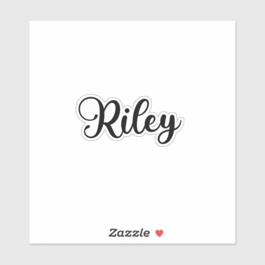 Sticker Nom de Riley - Calligraphie manuscrite (Feuille)