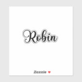 Sticker Nom de Robin - Calligraphie manuscrite (Feuille)