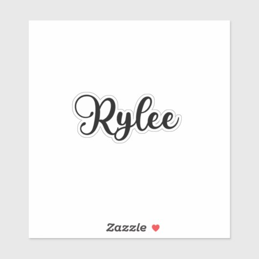 Sticker Nom de Rylee - Calligraphie manuscrite (Feuille)