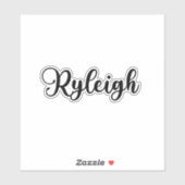 Sticker Nom de Ryleigh - Calligraphie manuscrite (Feuille)