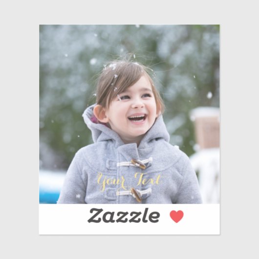 Sticker Nom de script élégant Photo do-it-yourself Coupe p (Feuille)