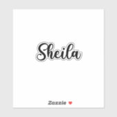 Sticker Nom de Sheila - Calligraphie manuscrite (Feuille)