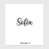 Sticker Nom de Sofia - Calligraphie manuscrite (Feuille)