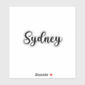 Sticker Nom de Sydney - Calligraphie manuscrite (Feuille)
