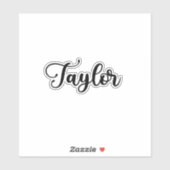 Sticker Nom de Taylor - Calligraphie manuscrite (Feuille)