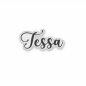 Sticker Nom de Tessa - Calligraphie manuscrite (Devant)