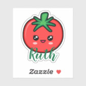 Sticker nom de tomate mignonne (Feuille)