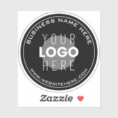 Sticker Nom de votre entreprise, site Web + image téléchar (Feuille)