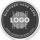 Sticker Nom de votre entreprise, site Web + image téléchar (Devant)