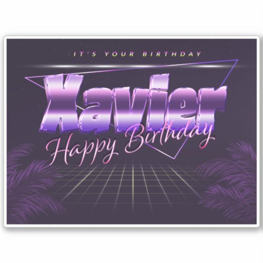 Sticker Nom de Xavier (Devant)