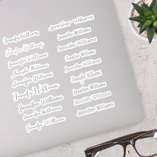 Sticker Nom d'écriture moderne (18 styles) - Argent