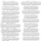 Sticker Nom d'écriture moderne (18 styles) - Argent (Devant)