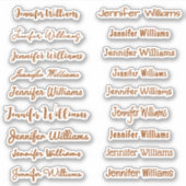 Sticker Nom d'écriture moderne (18 styles) - Bronze (Devant)