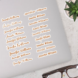 Sticker Nom d'écriture moderne (18 styles) - Bronze