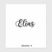 Sticker Nom d'Elias - Calligraphie manuscrite (Feuille)