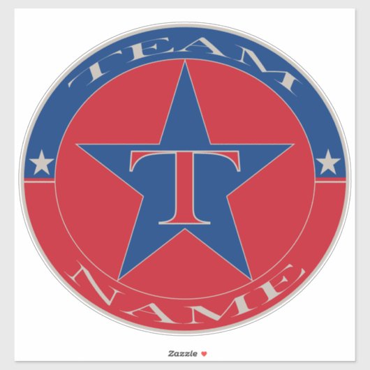 Sticker Nom d'équipe personnalisée unique personnalisé (Feuille)