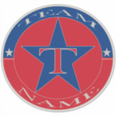 Sticker Nom d'équipe personnalisée unique personnalisé (Devant)