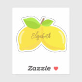Sticker Nom des citrons en cursive (Feuille)