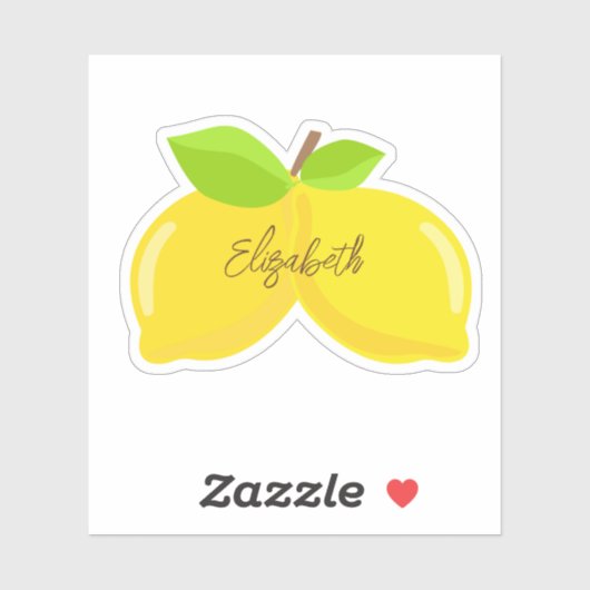 Sticker Nom des citrons en cursive (Feuille)