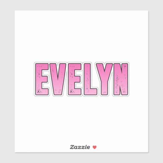 Sticker Nom d'Evelyn (Feuille)