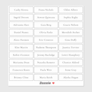 Sticker Nom d'invité simple et transparent