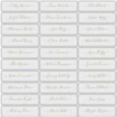 Sticker Nom d'invité transparent or simple moderne (Devant)