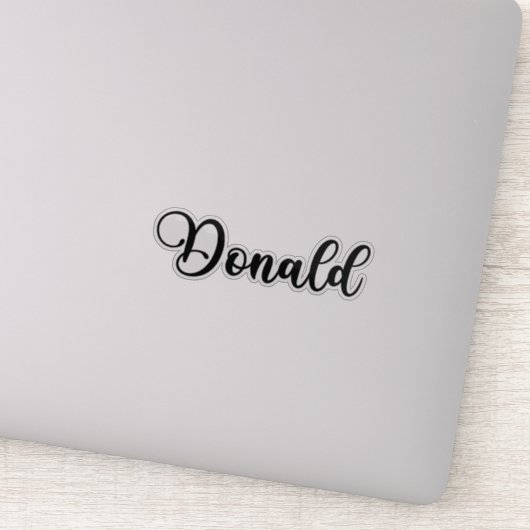 Sticker Nom Donald - Calligraphie manuscrite (Détail)