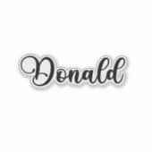 Sticker Nom Donald - Calligraphie manuscrite (Devant)