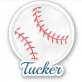 Sticker Nom du baseball Aquarelle (Devant)