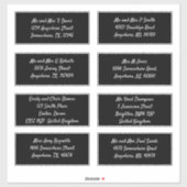 Sticker Nom du bénéficiaire individuel noir Adresse de liv (Feuille)