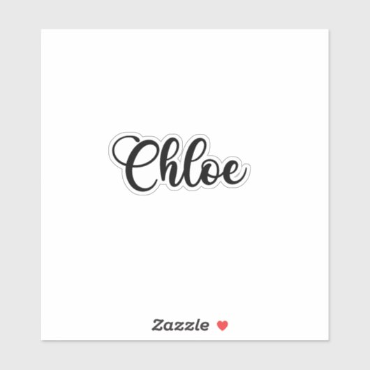 Sticker Nom du choix - Calligraphie manuscrite (Feuille)