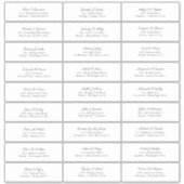 Sticker Nom du client mariage Adresse Élégant Script noir (Devant)