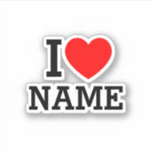 Sticker Nom du coeur (Devant)
