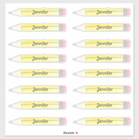 Sticker Nom du crayon (Feuille)